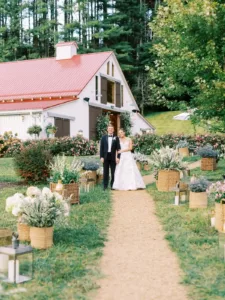 Connor and Eleanor Couple infront of The Barn Connor and Eleanor Couple infront of The Barn